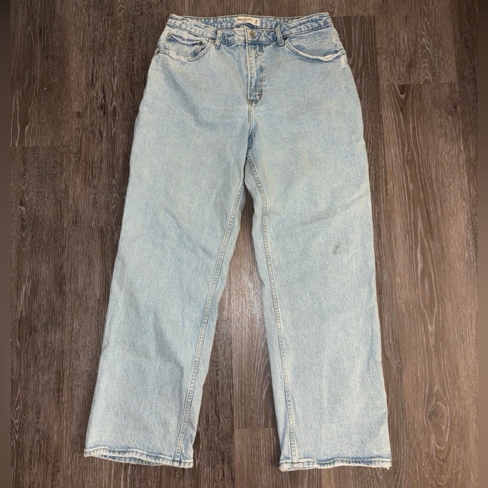 Abercrombie Light Blue Women's Straight Leg Jeans